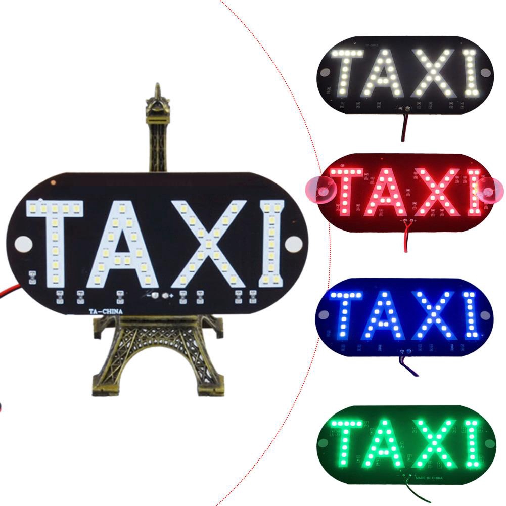 🚗1P đèn LED xe taxi taxi Cab đèn chỉ thị kính chắn gió Dấu hiệu kính chắn gió