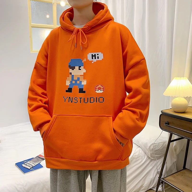 Áo hoodie cặp dáng suông rộng thời trang có 7 màu lựa chọn size s-3xl