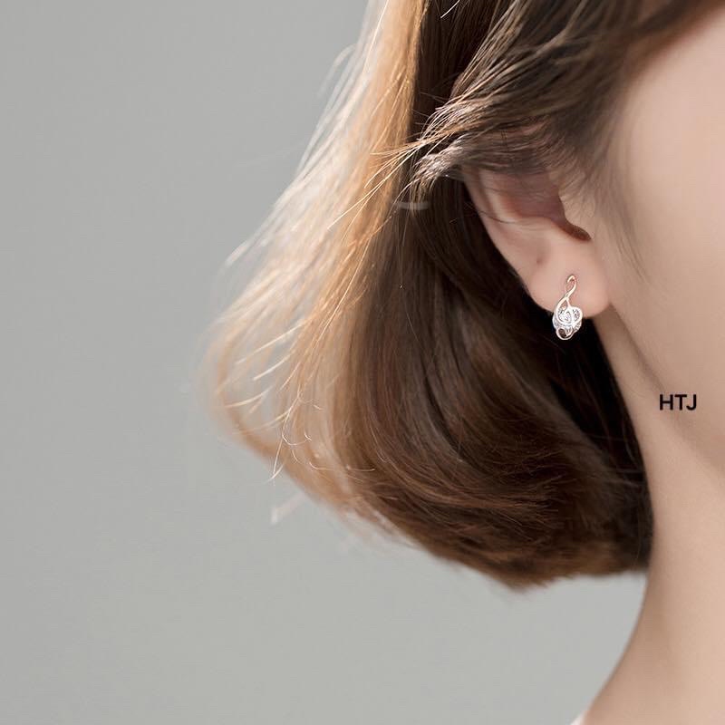 Bông tai nữ THJ nốt nhạc ôm đá cá tính -Chuẩn bạc ta