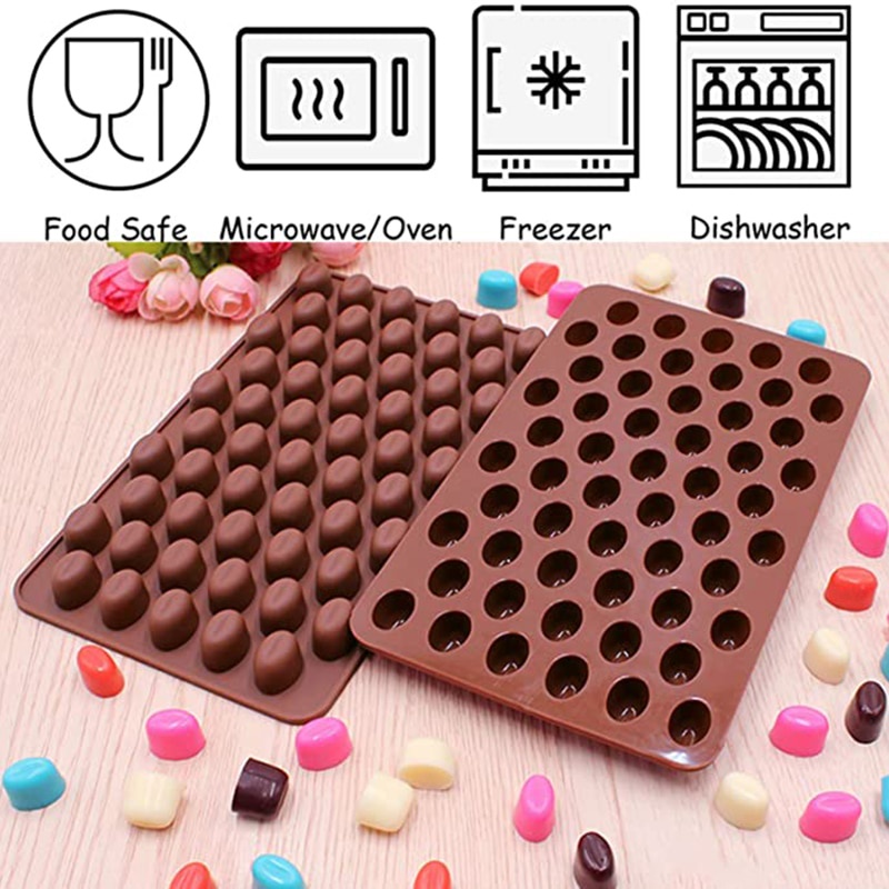 KHUÔN SILICON HẠT CÀ PHÊ 7V/55V LÀM SOCOLA Mini Kẹo Làm Kẹo Jello Làm Khuôn Khuôn Nướng Bánh DIY Trang Trí Bánh