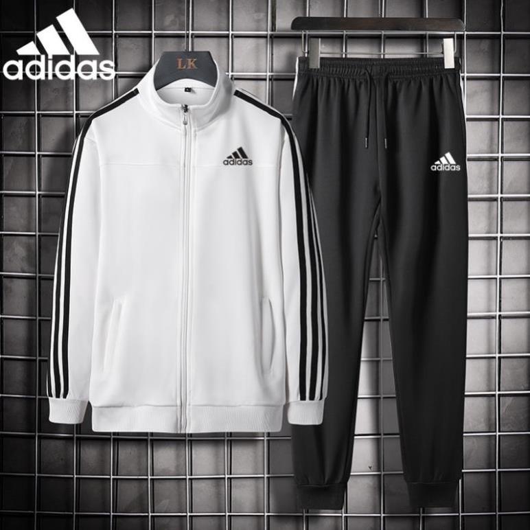 SALE 1.1 Bộ đồ thể thao Adidas gồm áo khoác + quần dài có size M-5XL thời trang xuân thu cho nam và nữ !