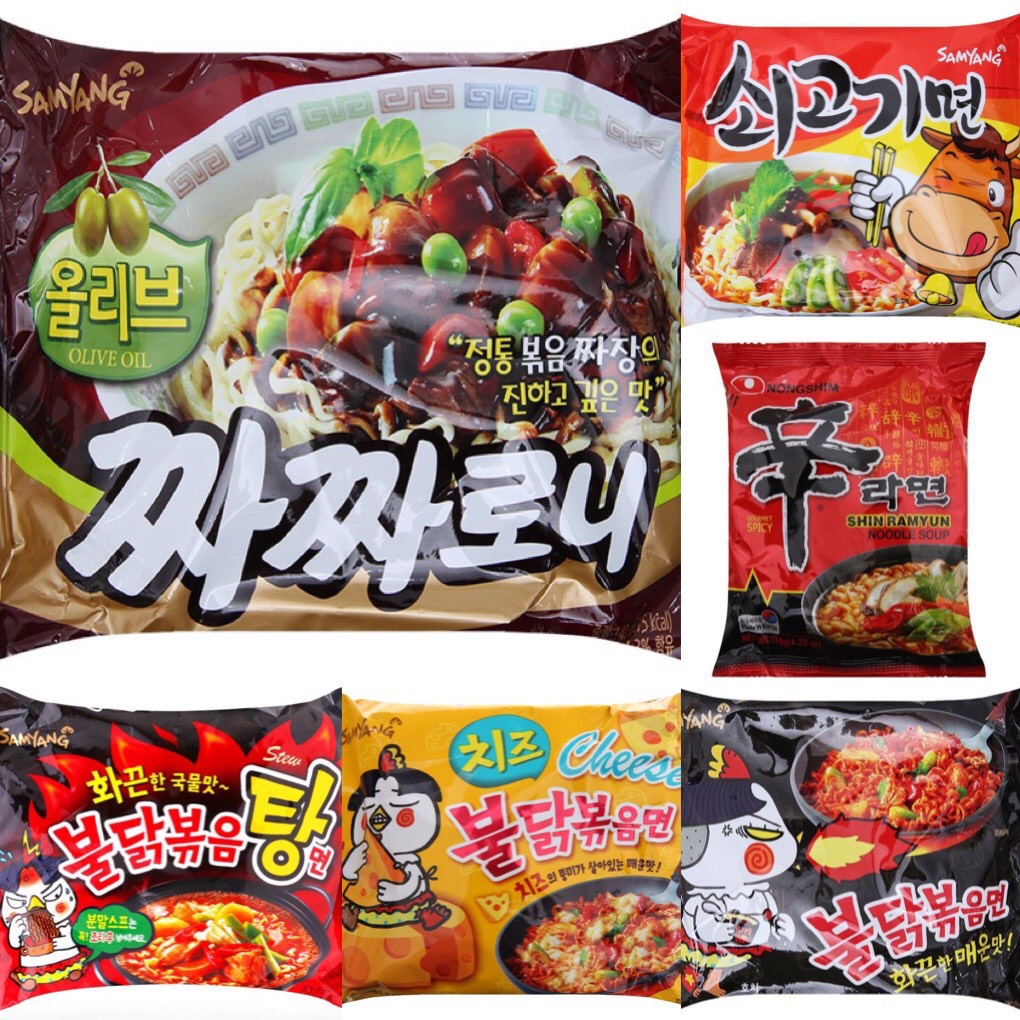 Lẻ 1 Gói Mì Samyang Hàn Quốc các loại