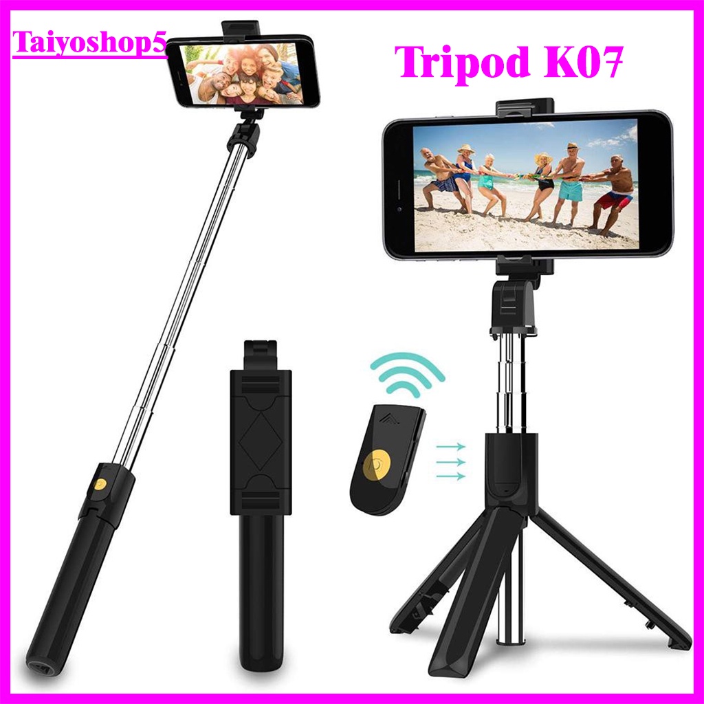 Gậy Chụp Ảnh K07, Chụp ảnh, quay video Cầm Tay, Tự Sướng Bluetooth K07, Gậy selfie 3 chân đa năng, Tripod K07 TimShop