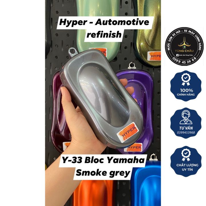 Nước Sơn Xe Máy Màu Xám Lông Chuột Bloc Yamaha - Y33 - Lên Màu Chuẩn - Hàng Chính Hãng