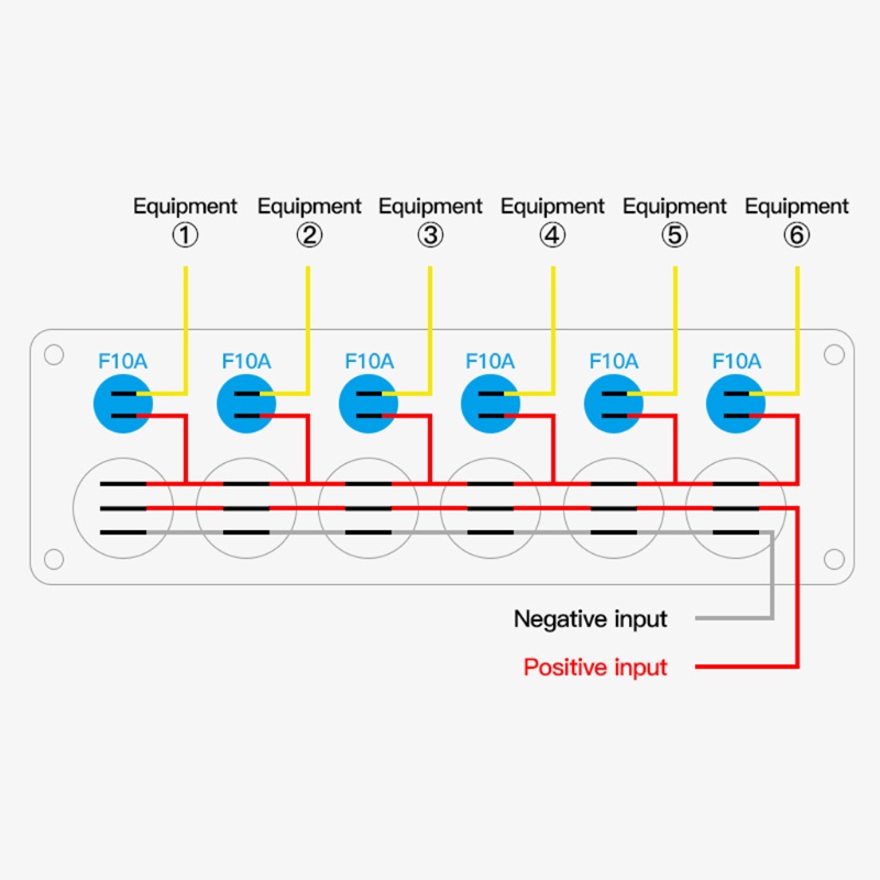 Công Tắc 6 Vị Trí Chống Thấm Nước Cho Xe Tải / Thuyền RV * 6 Vị Trí