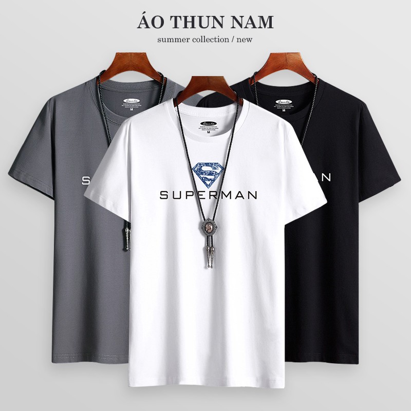 Áo thun nam TinoFun 💖FREESHIP💖 mã TT26 Áo tay lỡ nam họa tiết Superman ngắn tay thể thao đẹp mùa hè tập gym vải cotton