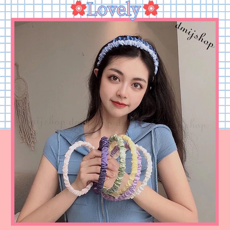 [Bờm Tóc] Băng Đô Cài Tóc Vải Canvas Cỡ Lớn Nhiều Màu Phong Cách Retro Hàn Quốc