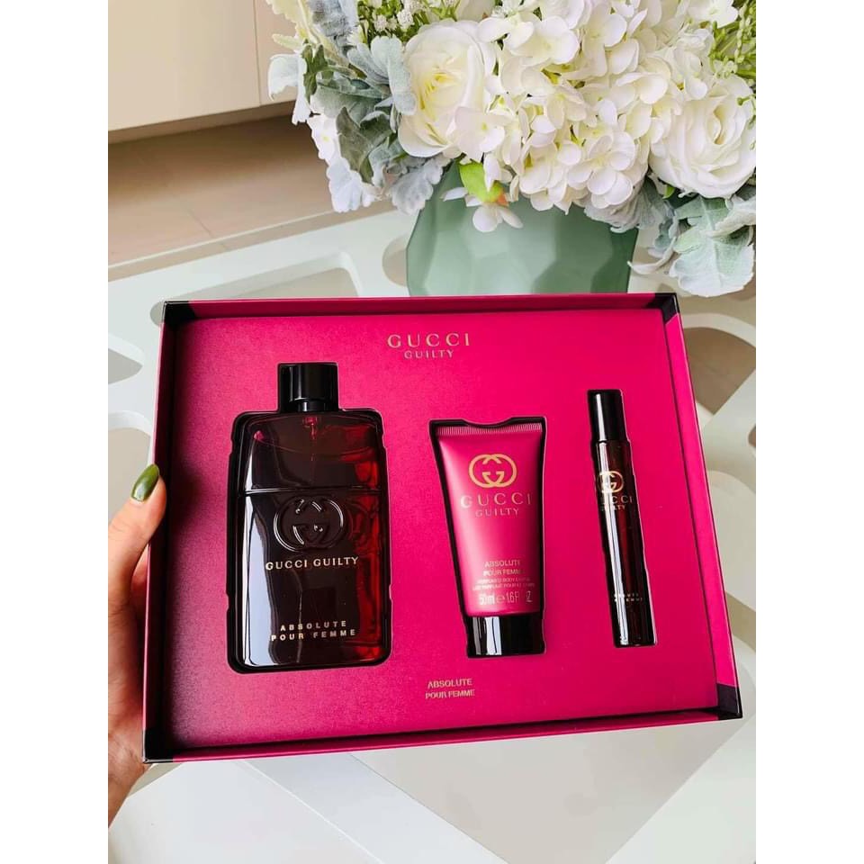 Bộ nước hoa Giftset Gucci Guilty Absolutely Pour Femme EDP 90ml | Dòng Gucci | Tien Perfume