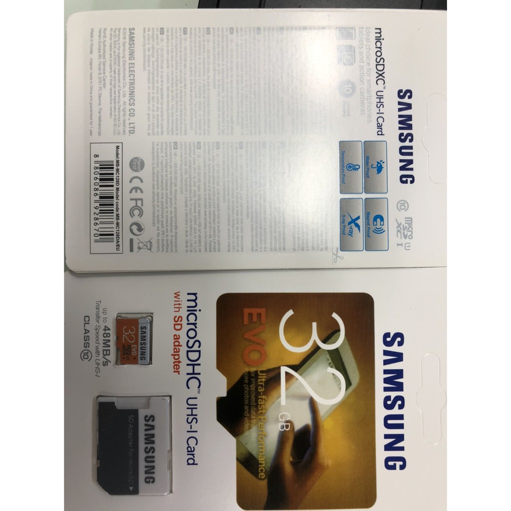 Thẻ nhớ Sam Sung EVO Class10 32GB/64GB/128GB 80MB/S - Cam kết hàng chất lượng !