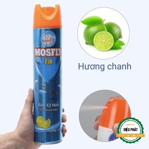 ⚡️ Bình Xịt Côn Trùng, Bình Xịt Muỗi Mosfly FIK Hương Chanh 600ml