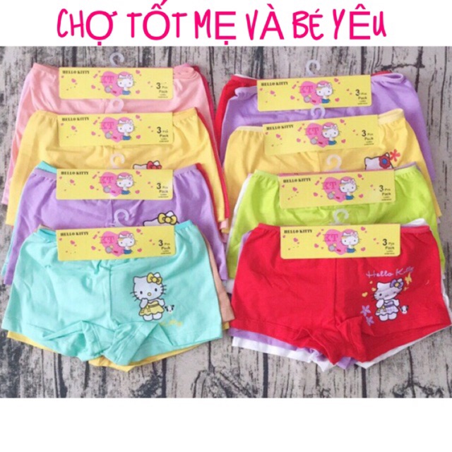 [HÀNG THÁI] SET 3 QUẦN ĐÙI CHIP BÉ GÁI 10-35KG