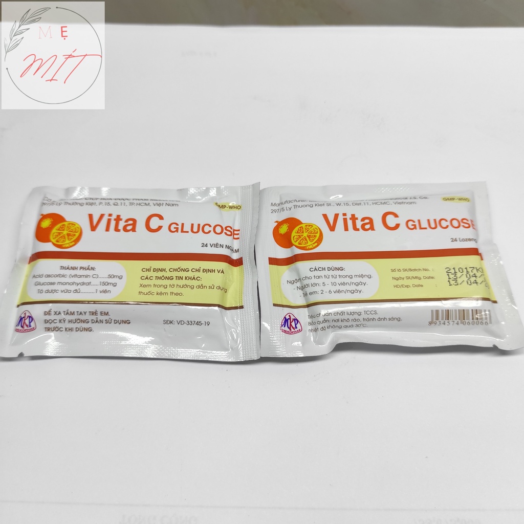 Kẹo Cam ViTa C GLUCOSE -  24 Viên Ngậm