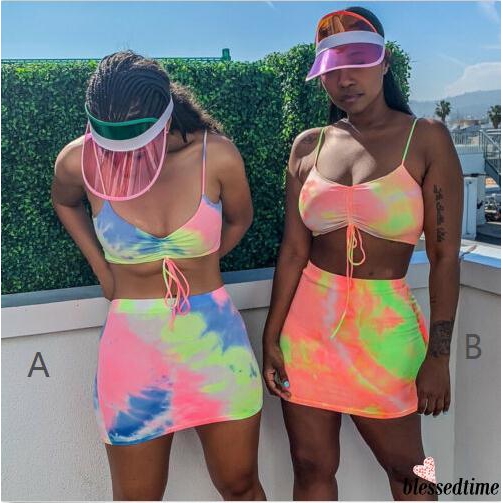 Set áo croptop + chân váy ôm quyến rũ cho nữ
