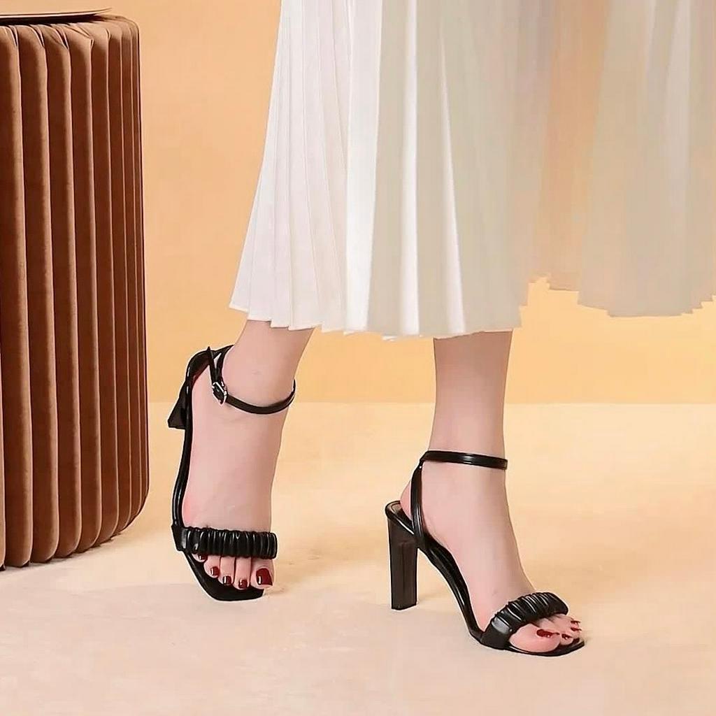 Giày MWC 4207 - Giày Cao Gót Thiết Kế Quai Nhún Basic