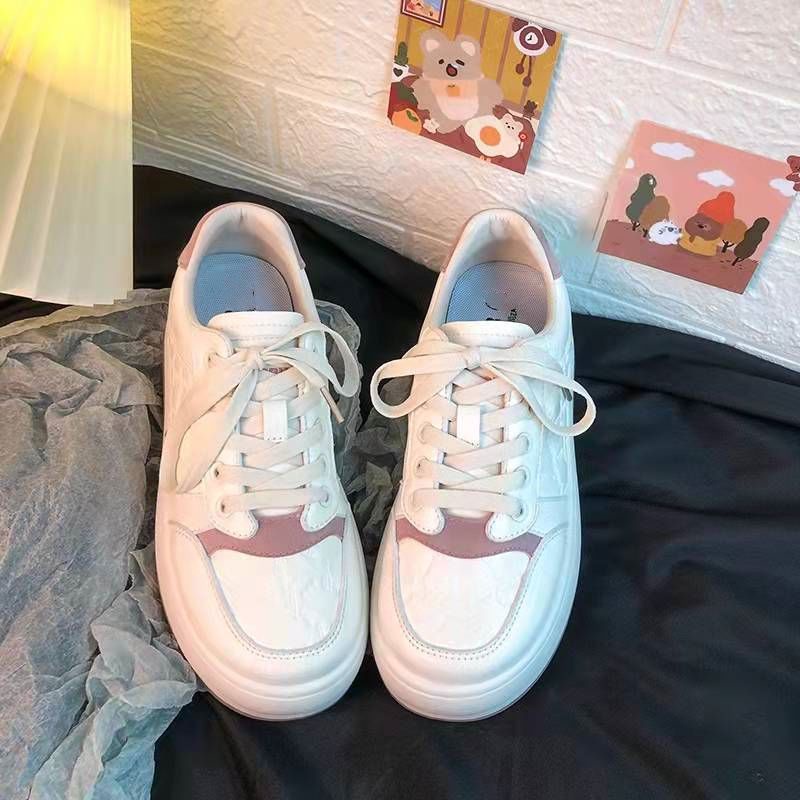 Giày Thể Thao Mũi Tròn Thời Trang Xuân Thu 2022 Dễ Phối Đồ Phong Cách Hàn Quốc Cho Nữ