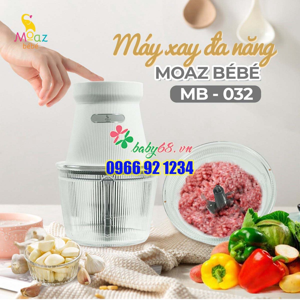 Máy xay đa năng Moaz bebe MB–032 - Tặng kèm bộ dụng cụ nhà bếp