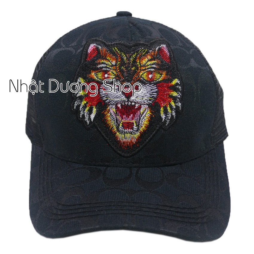 Nón kết lưới thêu họa tiết đầu cọp ngầu, con Hổ phong cách, cá tính pha chút bụi bặm thích hợp cho các bạn nam và nữ