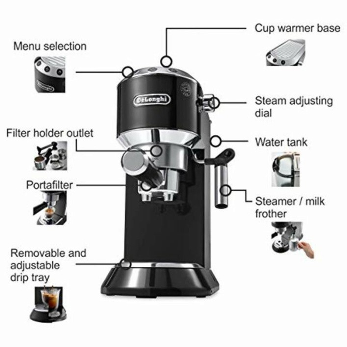 Sản Phẩm Máy pha cà phê chuyên dụng, thương hiệu cao cấp Delonghi - EC685.M. Bảo hành 12 tháng (Công suất 1300W) .