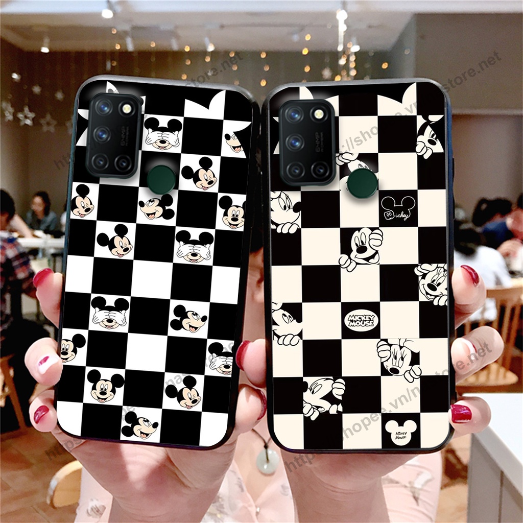 Ốp lưng Realme C12 / Realme C15 / Realme C17 / Realme 7I trái tim họa tiết caro, mikey họa tiết beabrick kaws cute