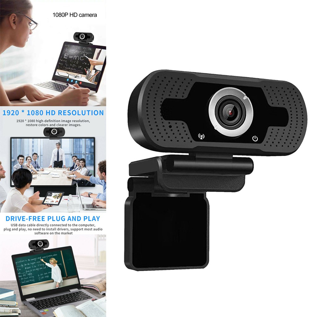 Webcam 1080p HD USB Web Camera with Microphone for Laptop Desktop