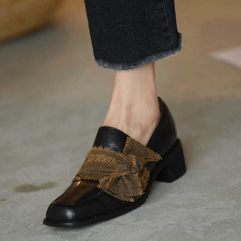 Giày Da Gót Vuông Phong Cách Anh Quốc 2021 Cho Nữ | BigBuy360 - bigbuy360.vn