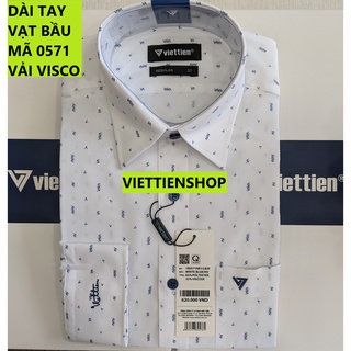 Áo sơ mi việt tiến dài tay hoa văn