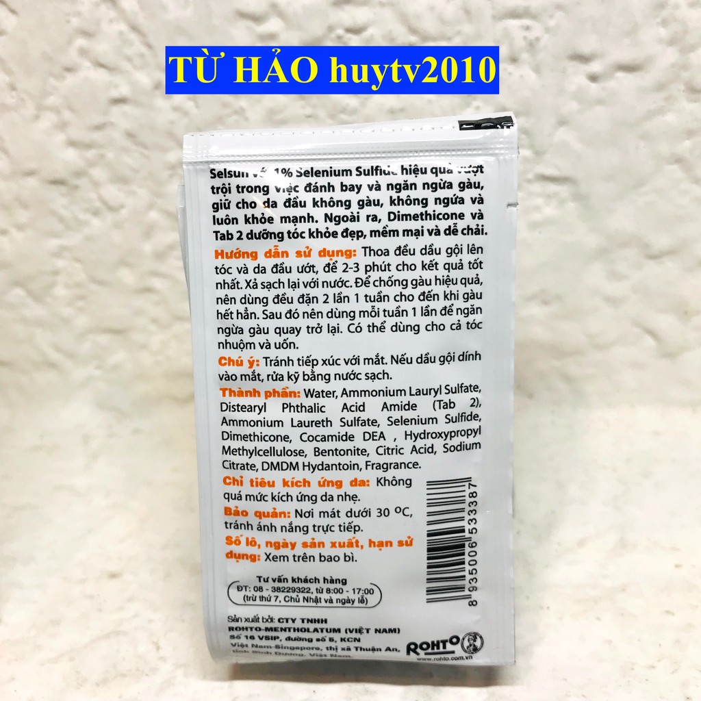 ✅(CHÍNH HÃNG) Bộ 3 gói dầu gội chống gàu dùng thử Selsun 5ml