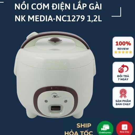 Nồi Cơm Điện NK MEDIA NC 1873 1,8L ,Nồi cơm điện chống dính hình con lợn đáng yêu bảo hành 12 tháng