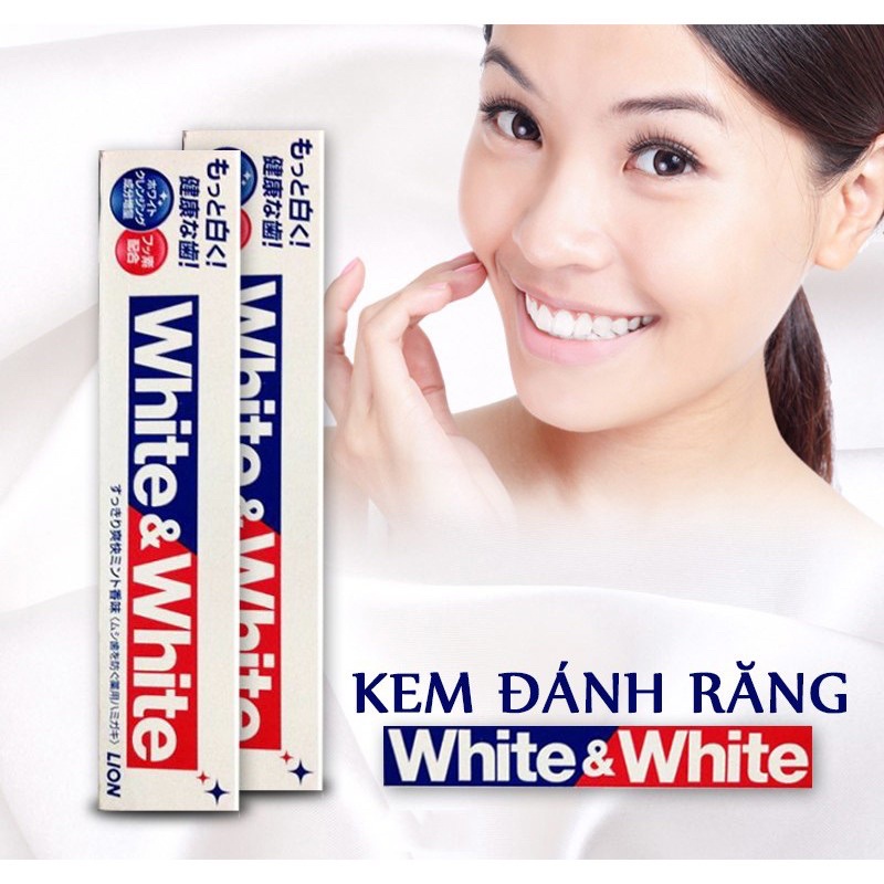 Kem Đánh Răng Trắng Răng Nhật Bản WHITE &amp; WHITE - SAKUKO