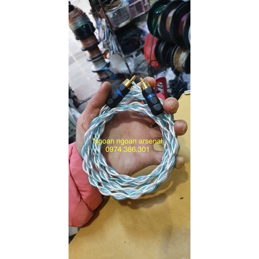 Dây tín hiệu Audio Rca (hoa sen) hàng Hi-end cao cấp mạ bạc YARBO