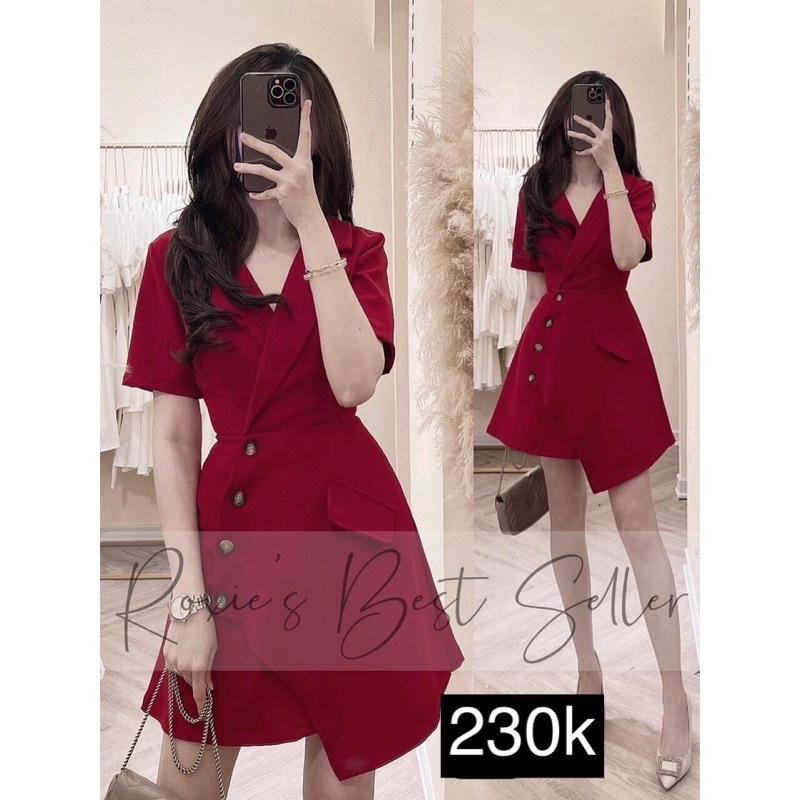 BIGSIZE Đầm vest nút gỗ bigsize 50-90kg