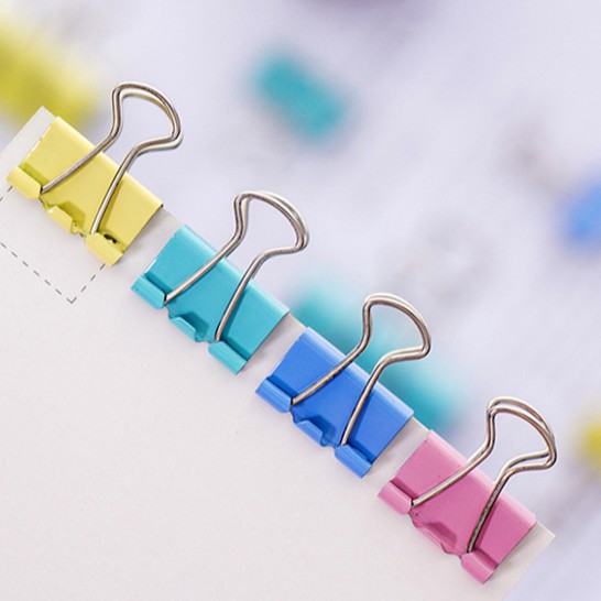 Kẹp Bướm Kẹp Kim Loại Giữ Giấy Ghi Chú Kẹp Tài Liệu Đánh Dấu Sách ECHO Đủ Size Nhiều Màu U137