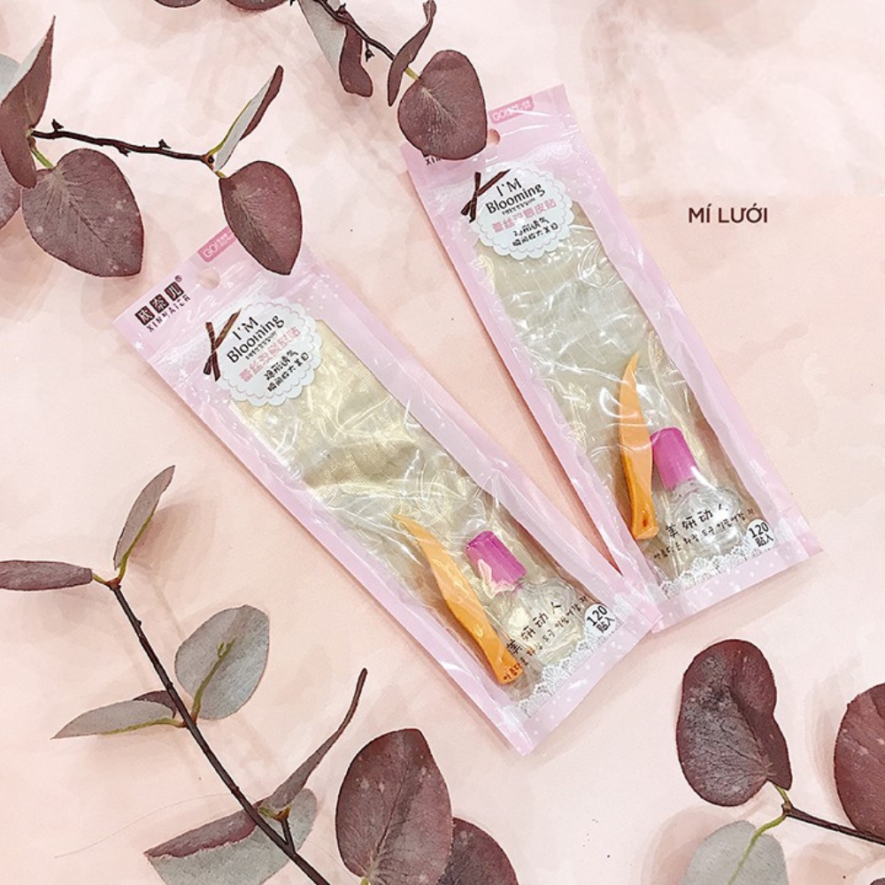 [Xukashop] Dán mi kích mi lưới I'm Blooming 120 miếng dán, kèm keo dán và kẹp