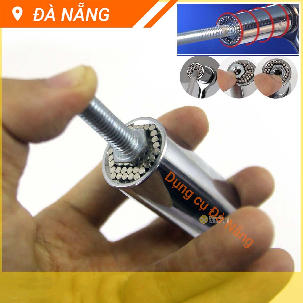 Bộ đầu khẩu đa hình 2 chi tiết 7-19mm và đầu nối vuông 1/2 inch