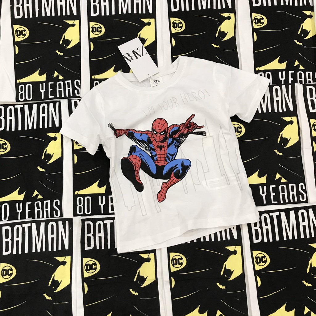 Áo thun bé trai siêu anh hùng  Spider Men Batman