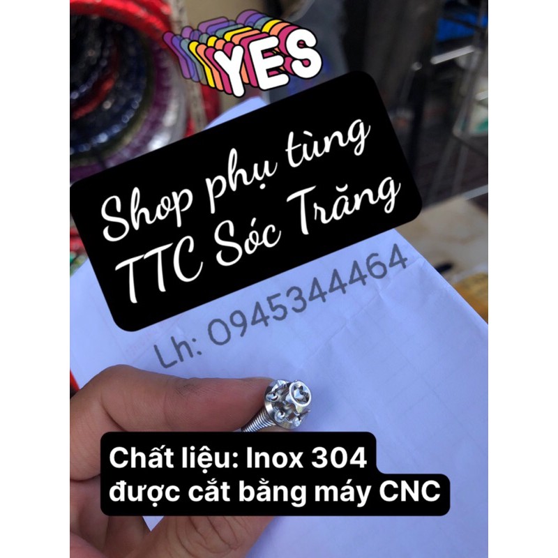ỐC SALAYA INOX 304 size 6x10mm đầu trụ gắn nắp lốc nồi Honda