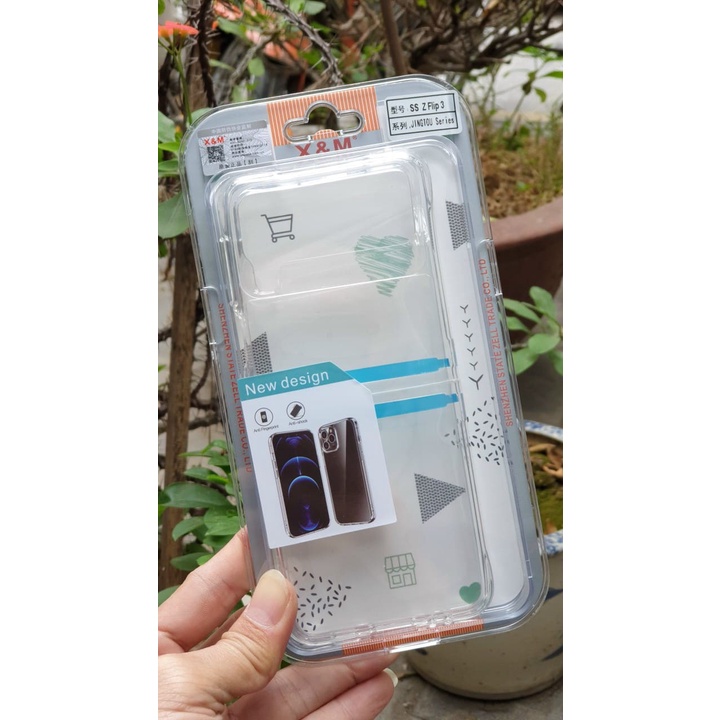 CHÍNH HÃNG  Ốp lưng hãng X&amp;M trong suốt Samsung Galaxy Z Fold 3, Z Flip 3 5G ZFOLD3 ZFLIP3 5
