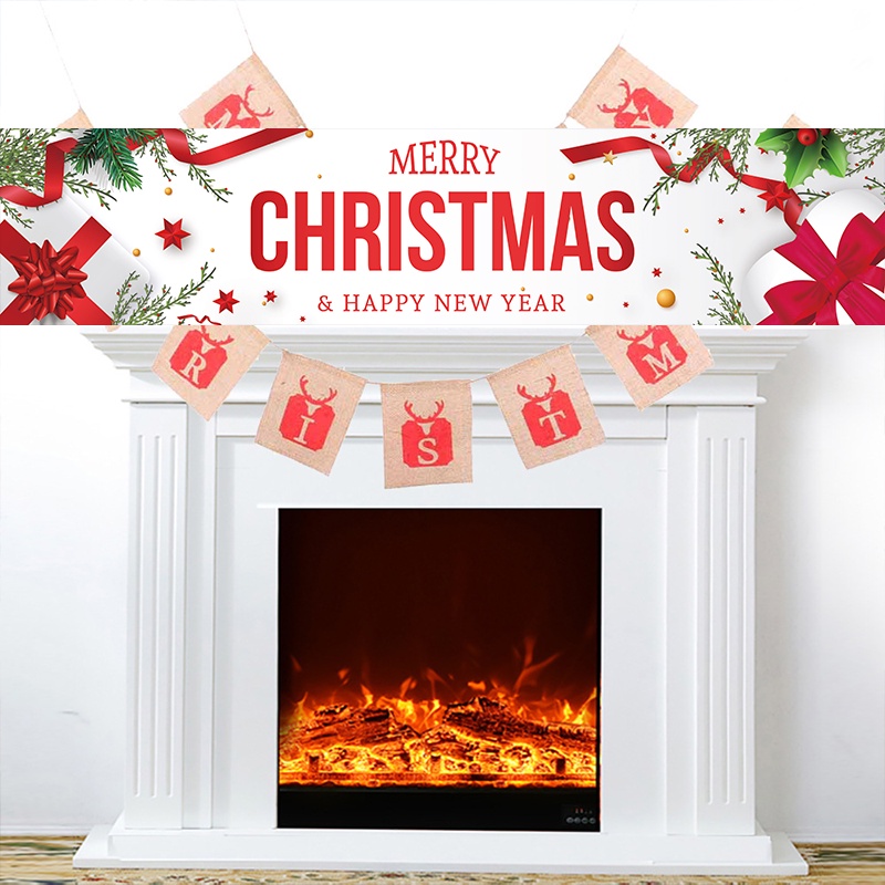 Dây banner treo mừng giáng sinh/ năm mới 2022 40*180cm
