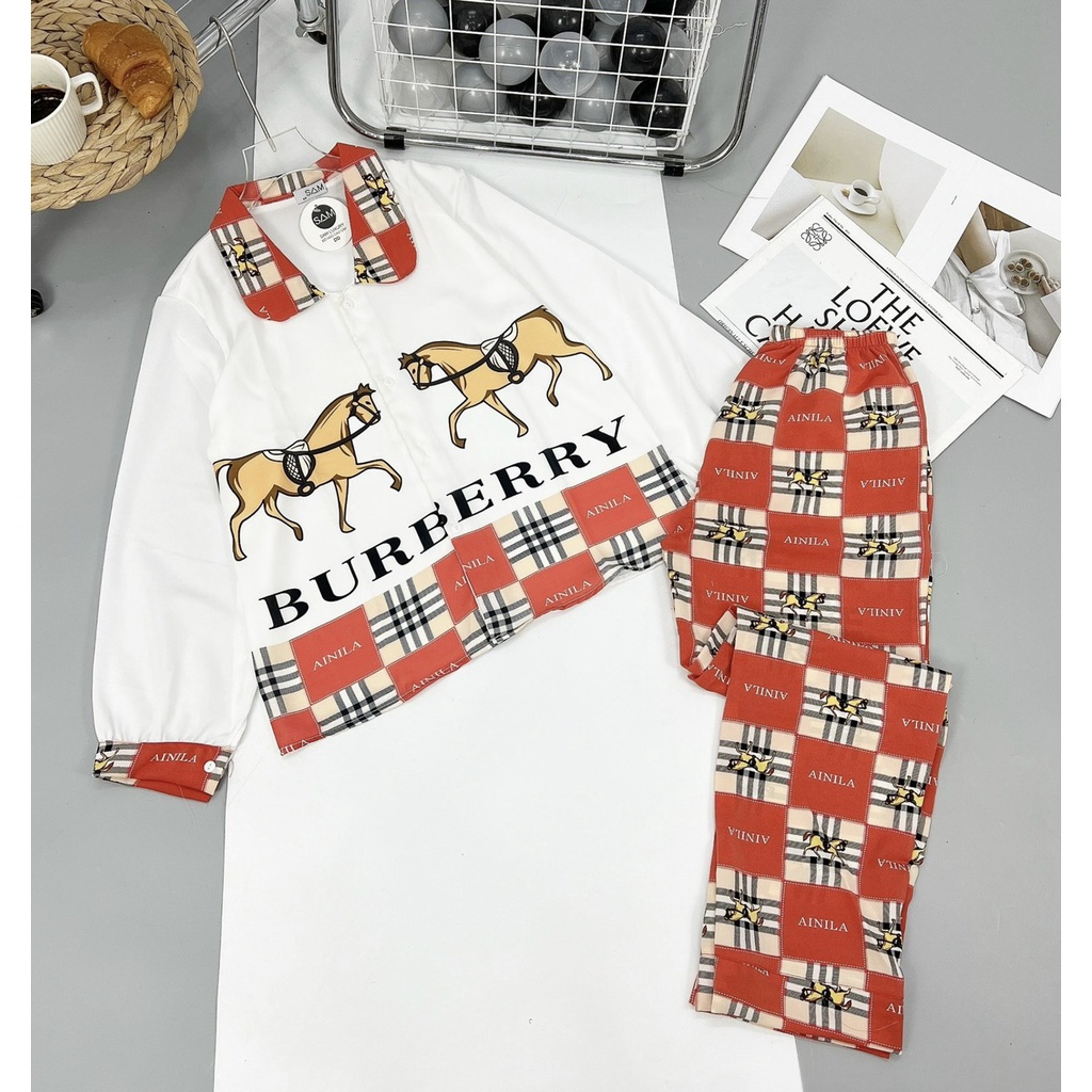 Pijama Lụa MANGO Cổ Sen Tay dài quần dài, Chuẩn Hot Girl Nhà Sam...form dưới 60kg. | BigBuy360 - bigbuy360.vn