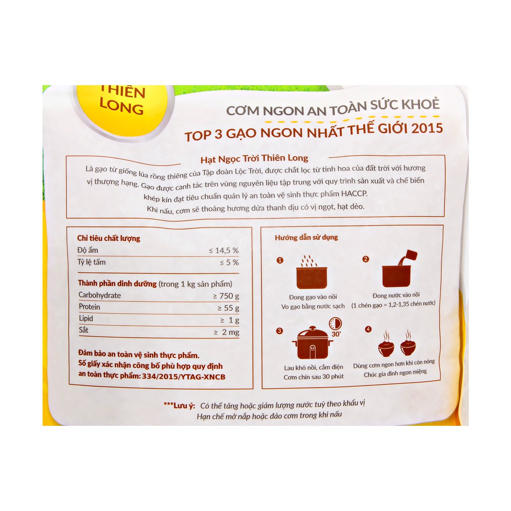 Gạo Hạt Ngọc Trời Thiên Long 5kg | BigBuy360 - bigbuy360.vn