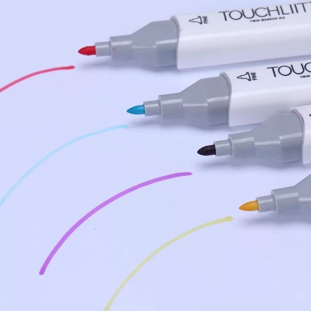 Bút Marker Touchliit 6 Hộp Nhựa Cao Cấp (30/40/60/80 màu) [CHÍNH HÃNG], Màu Touchliit vẽ Anime, Manga Chuyên Nghiệp