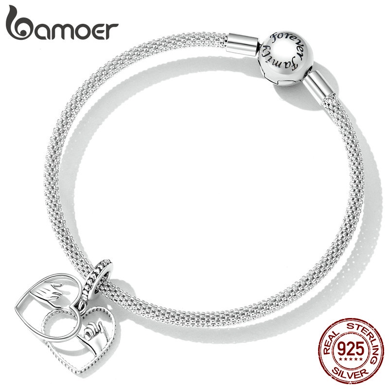 Vòng cổ BAMOER bạc 925 mặt hình bàn tay dễ thương