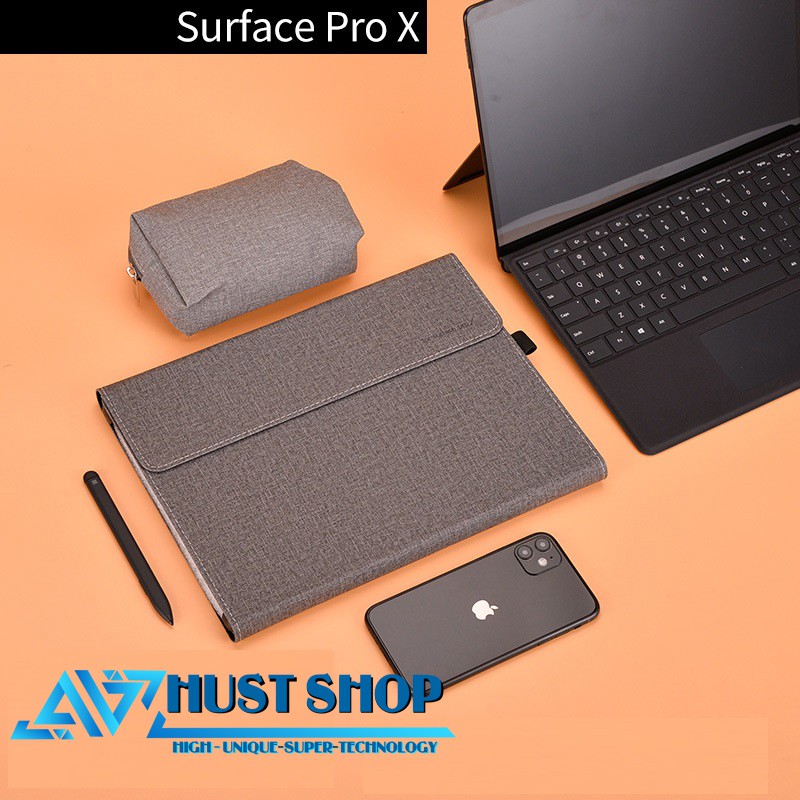 Bao da hãng Veker cho Surface Pro X Có Túi Sạc | BigBuy360 - bigbuy360.vn