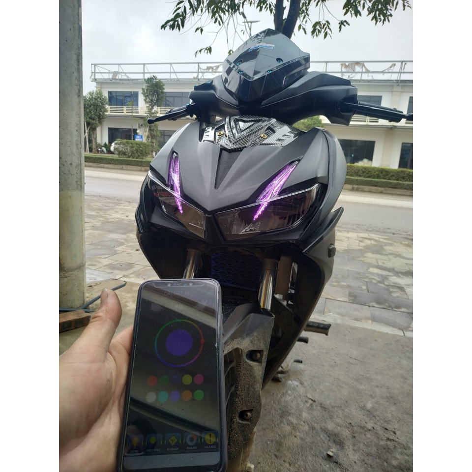 Đèn audi A11 i8 gắn Ex150 Ex155 Win X lắp đặt như zin