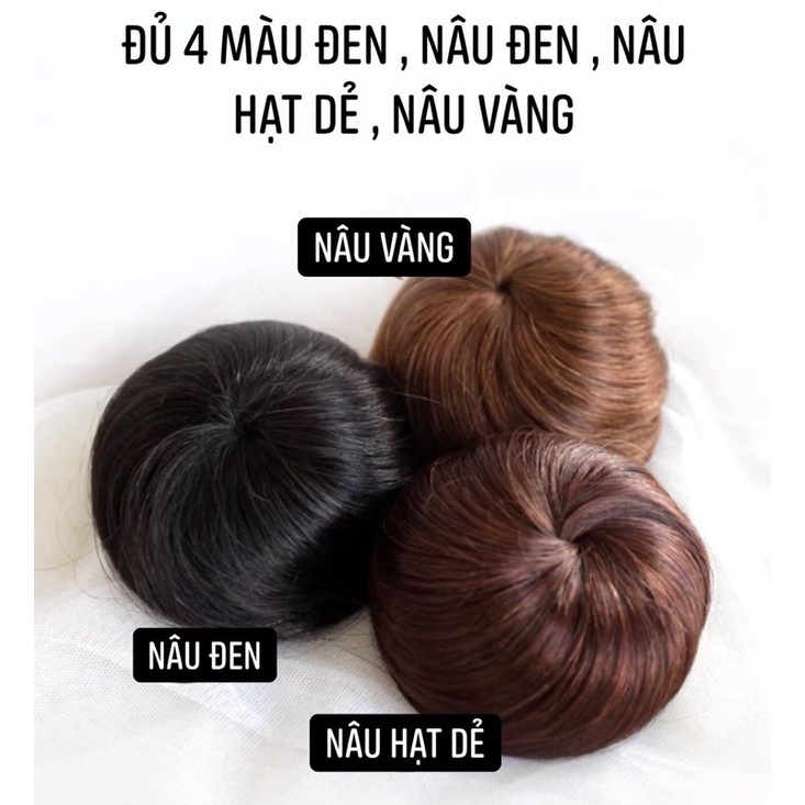 Búi tròn tóc thật cao cấp Hàn quốc