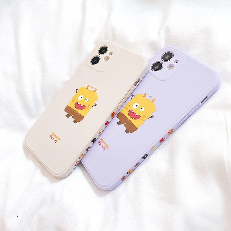 Ốp lưng iphone Monster Family cạnh vuông in hình viền 5/6/6plus/6s/6splus/7/7plus/8/8plus/x/xs/11/12/pro/max/plus/promax