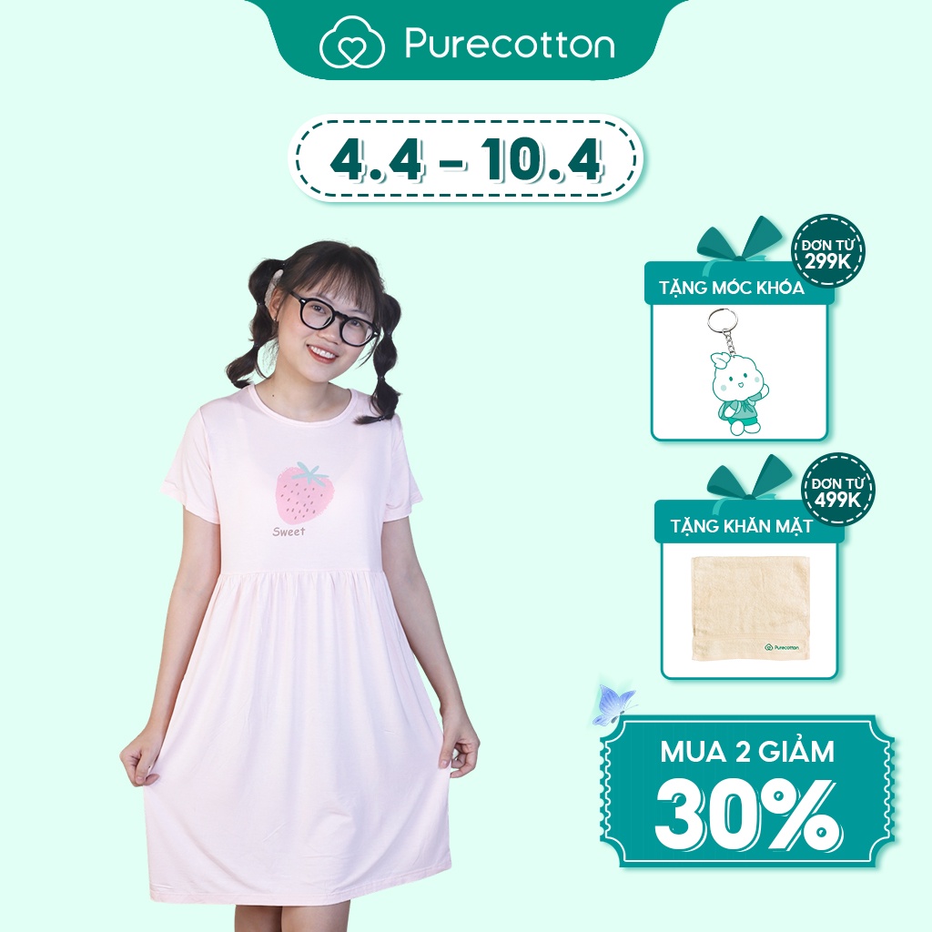 Váy ngủ mùa hè cho bé gái Pure Cotton chất liệu cotton cao cấp PC042