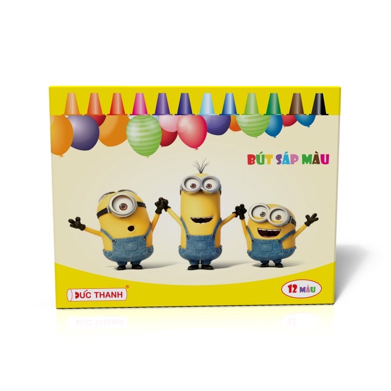 Bút sáp màu Đức Thanh - Hình minion tinh nghịch 12 màu