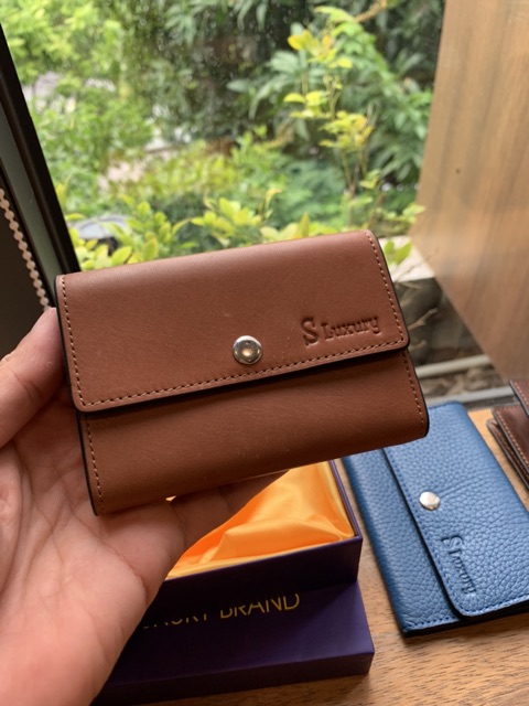 ví mini da bò thật đựng thẻ card monney - có hộp lót lụa sang trọng đẹp để tặng | BigBuy360 - bigbuy360.vn