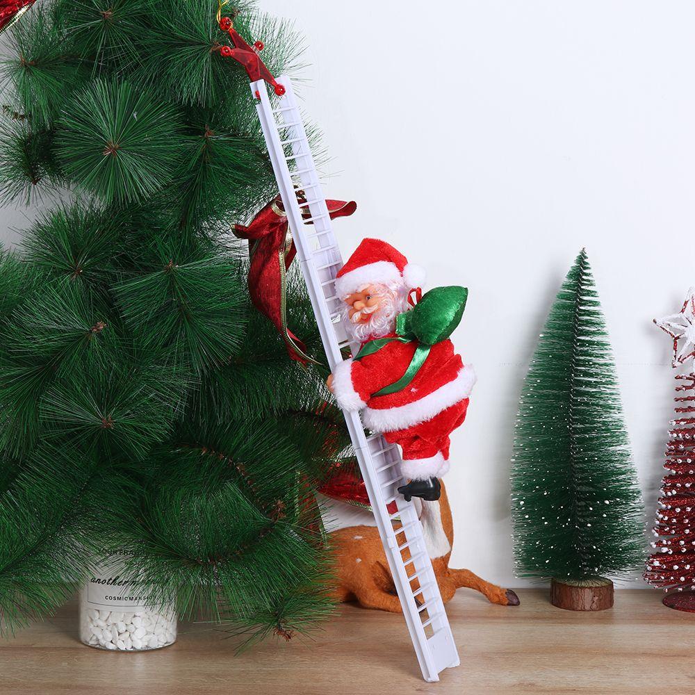 CONOPERY Đồ Trang Trí Treo Cây Thông Noel Hình Ông Già Noel Đang Leo Thang